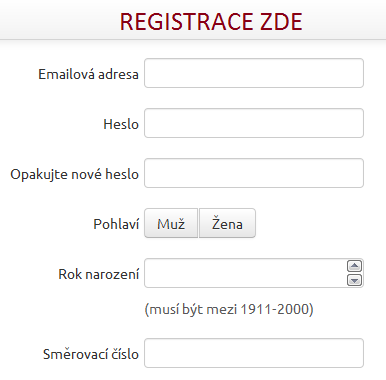 registrace do programu